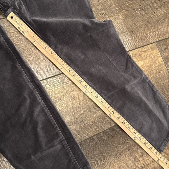 NWOT Garnet Hill Easy Slim Grey Velvet Pants Size 10 - Picture 4 of 9